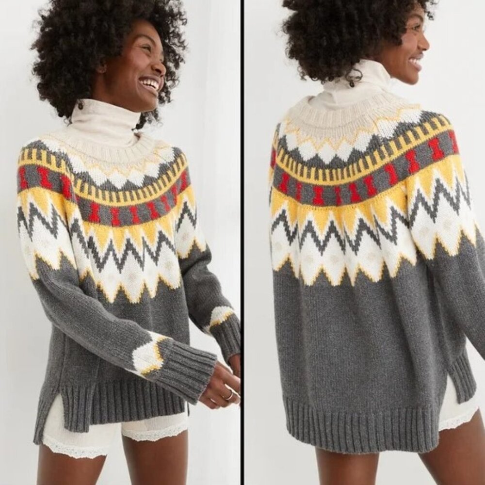 NEW Aerie Festive Feels Crewneck Sweater L